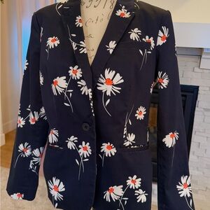Tommy Hilfiger Floral Blazer with Red and White Floral Accents